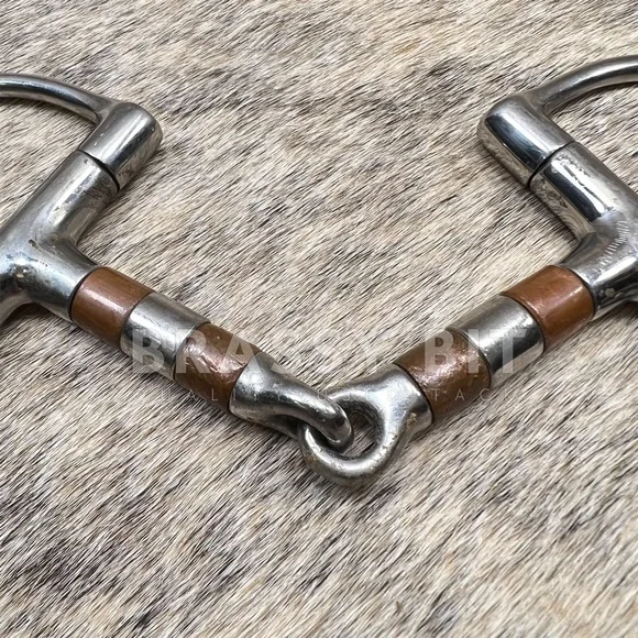 5″ D Ring Snaffle w/ Copper Rollers - Picture 2 of 3